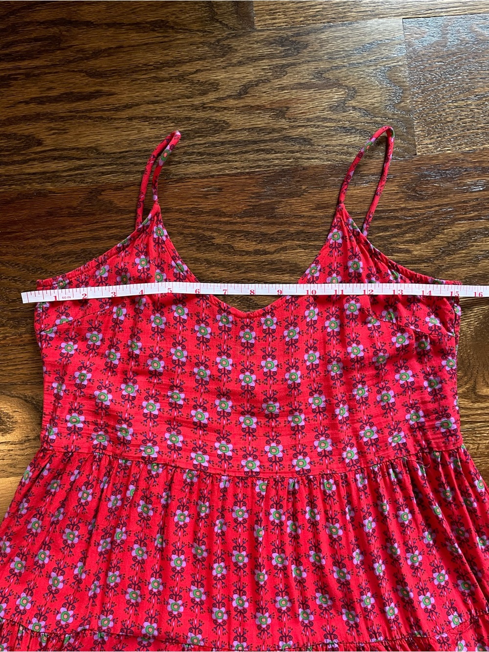NATURAL LIFE Red Floral Tiered Mini Sundress - Picture 3 of 7
